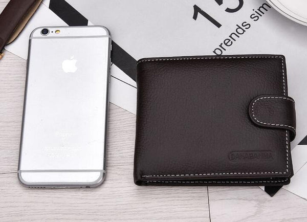 Premium Genuine Leather Men's Wallet – Slim Short Bifold Wallet for Men, Compact Design