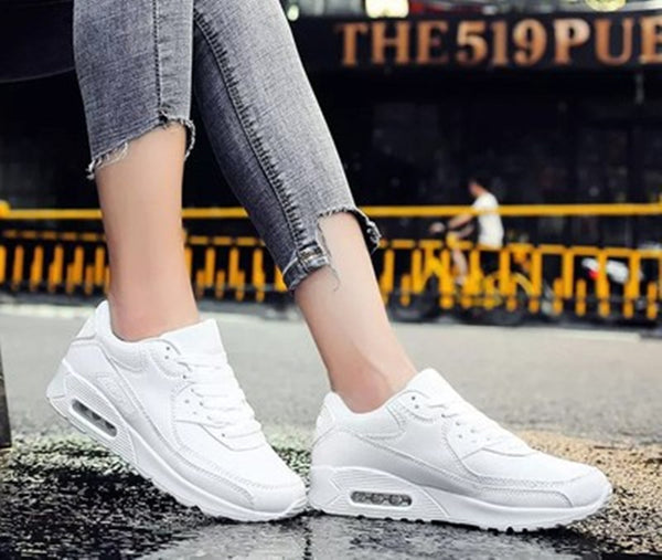 Women's Korean Style Running Shoes - Thick-Soled Lightweight Sports Sneakers