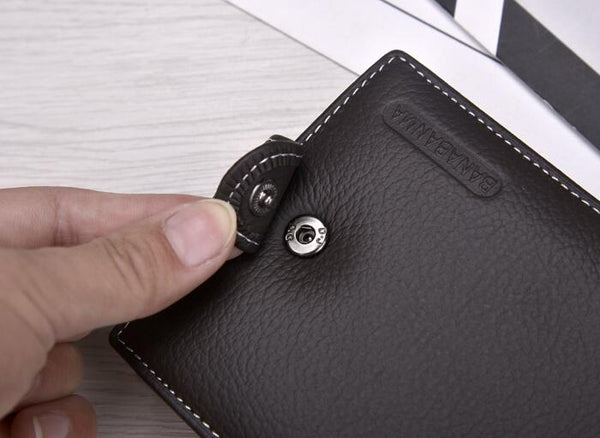 Premium Genuine Leather Men's Wallet – Slim Short Bifold Wallet for Men, Compact Design