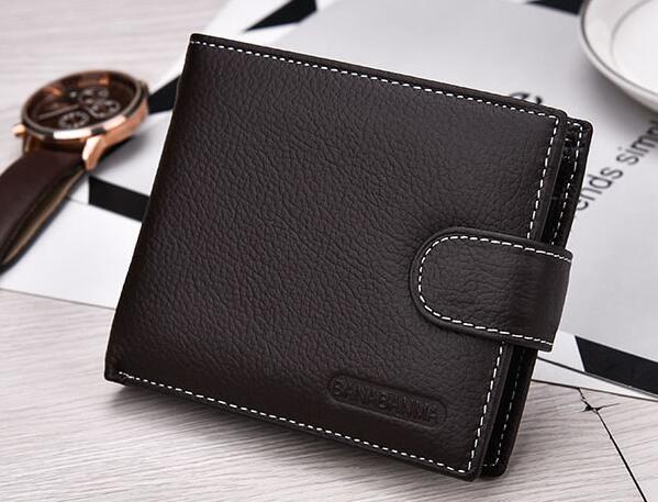 Premium Genuine Leather Men's Wallet – Slim Short Bifold Wallet for Men, Compact Design