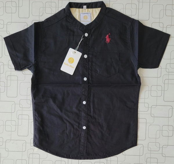 Premium Kids Cotton Half Sleeves Shirt with Ban Collar - Casual Summer Wear | BaBa Shee