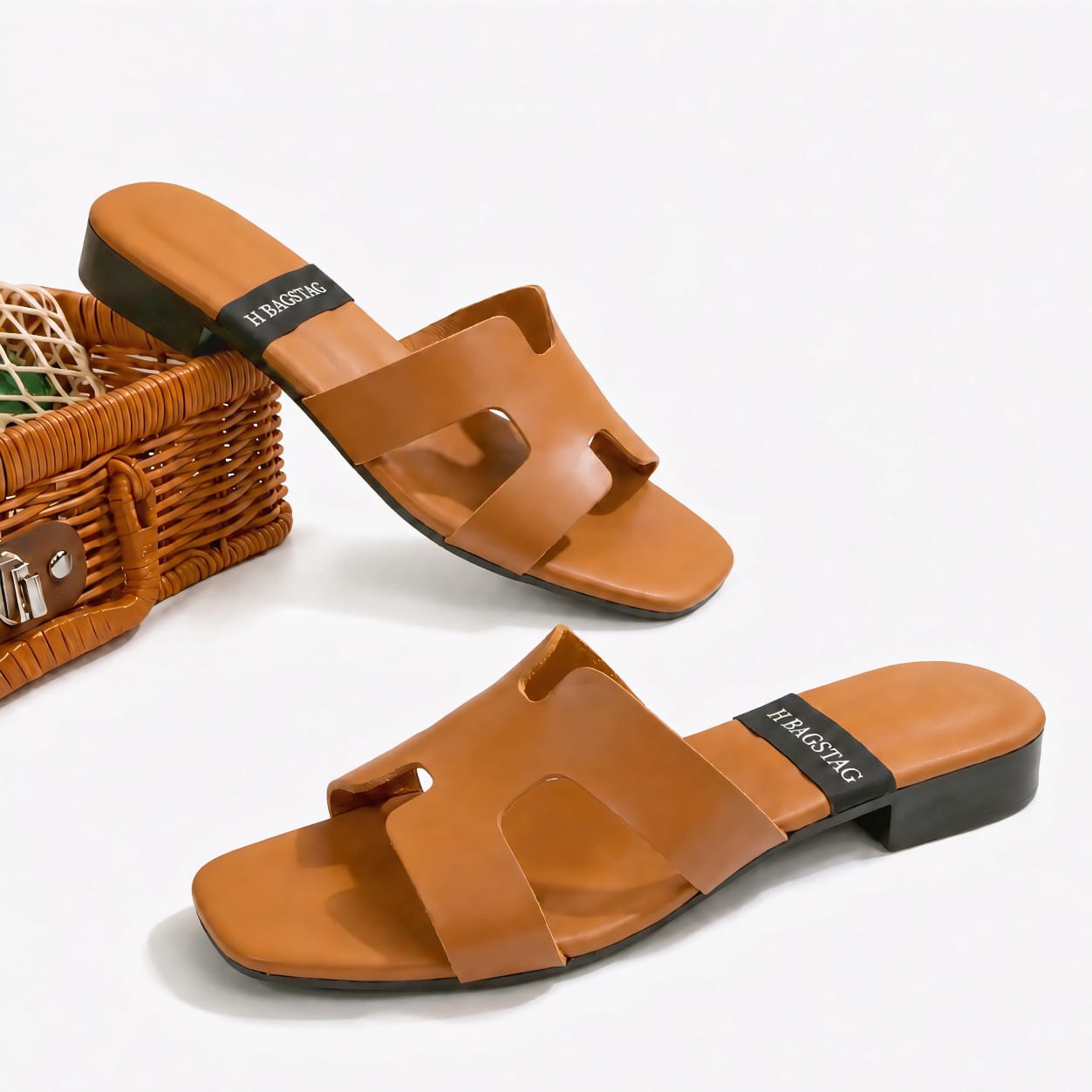 Ladies Premium H - Strap Flat Sandals | Comfortable Low Heel Slip - On Slippers for Women (Sizes 36 - 41) - BaBa Shee