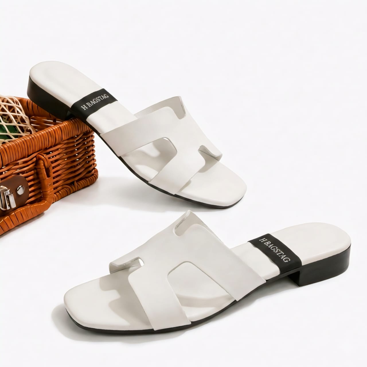 Ladies Premium H - Strap Flat Sandals | Comfortable Low Heel Slip - On Slippers for Women (Sizes 36 - 41) - BaBa Shee