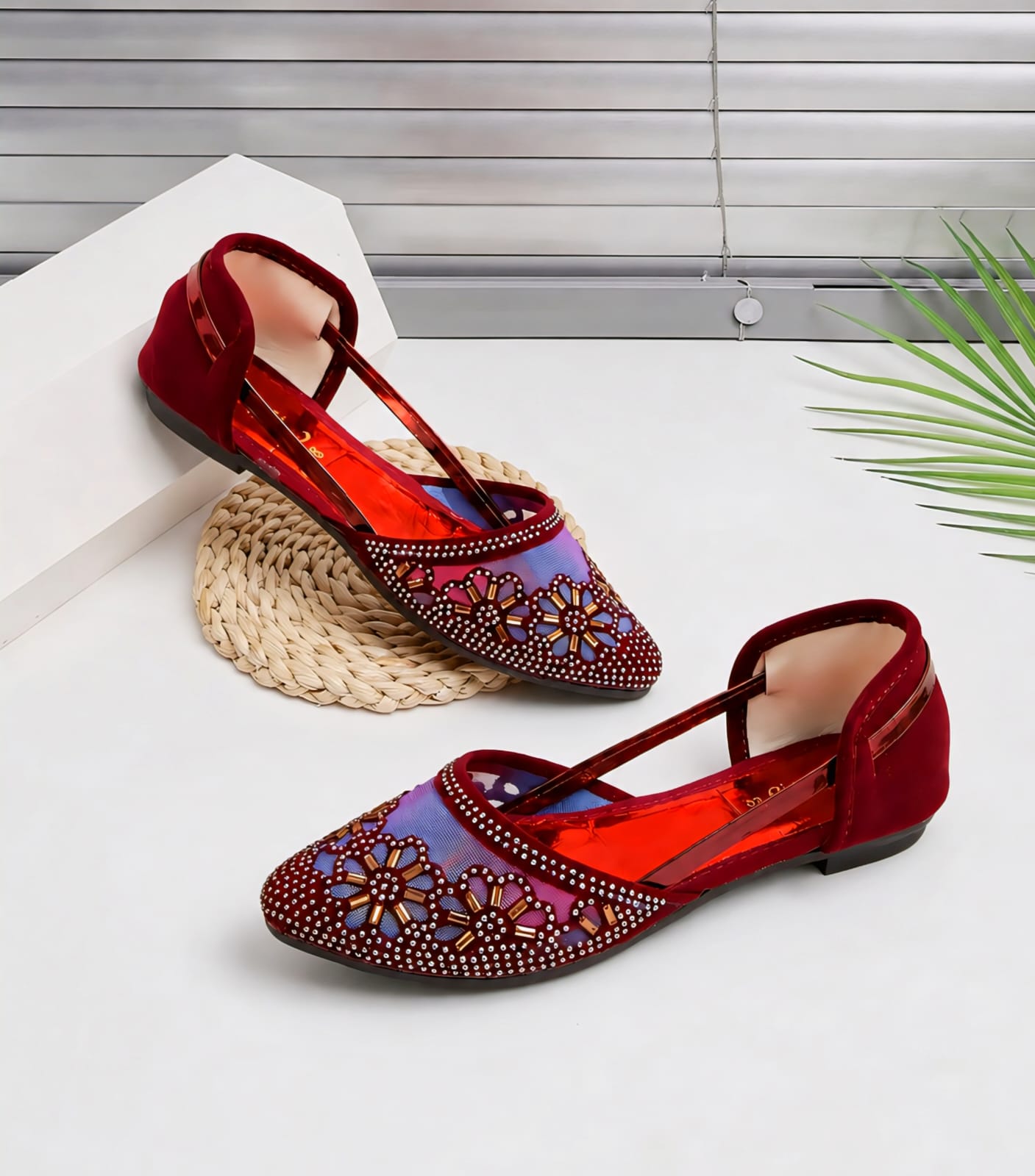 LADIES STYLISH NET KHUSA – New Eid Collection 2026 | Comfortable Soft Foam Sole Traditional Footwear - BaBa Shee