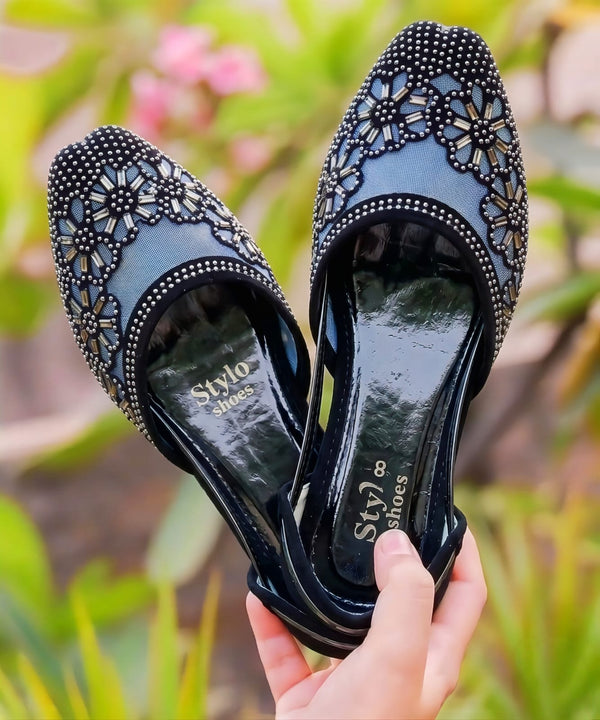 LADIES STYLISH NET KHUSA – New Eid Collection 2026 | Comfortable Soft Foam Sole Traditional Footwear