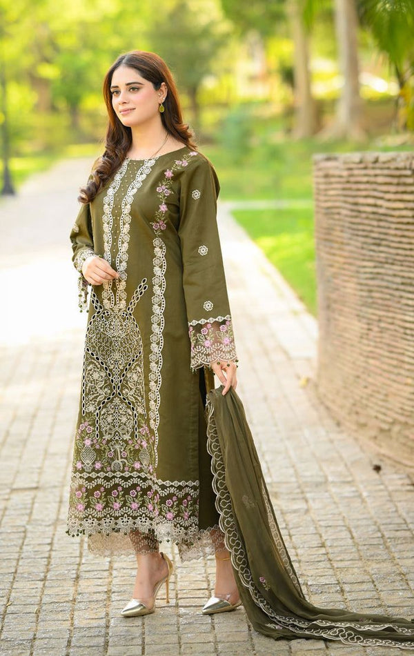 Libaas 2629 | Premium Chikankari Embroidered Airjet Lawn Suit with Chiffon Dupatta