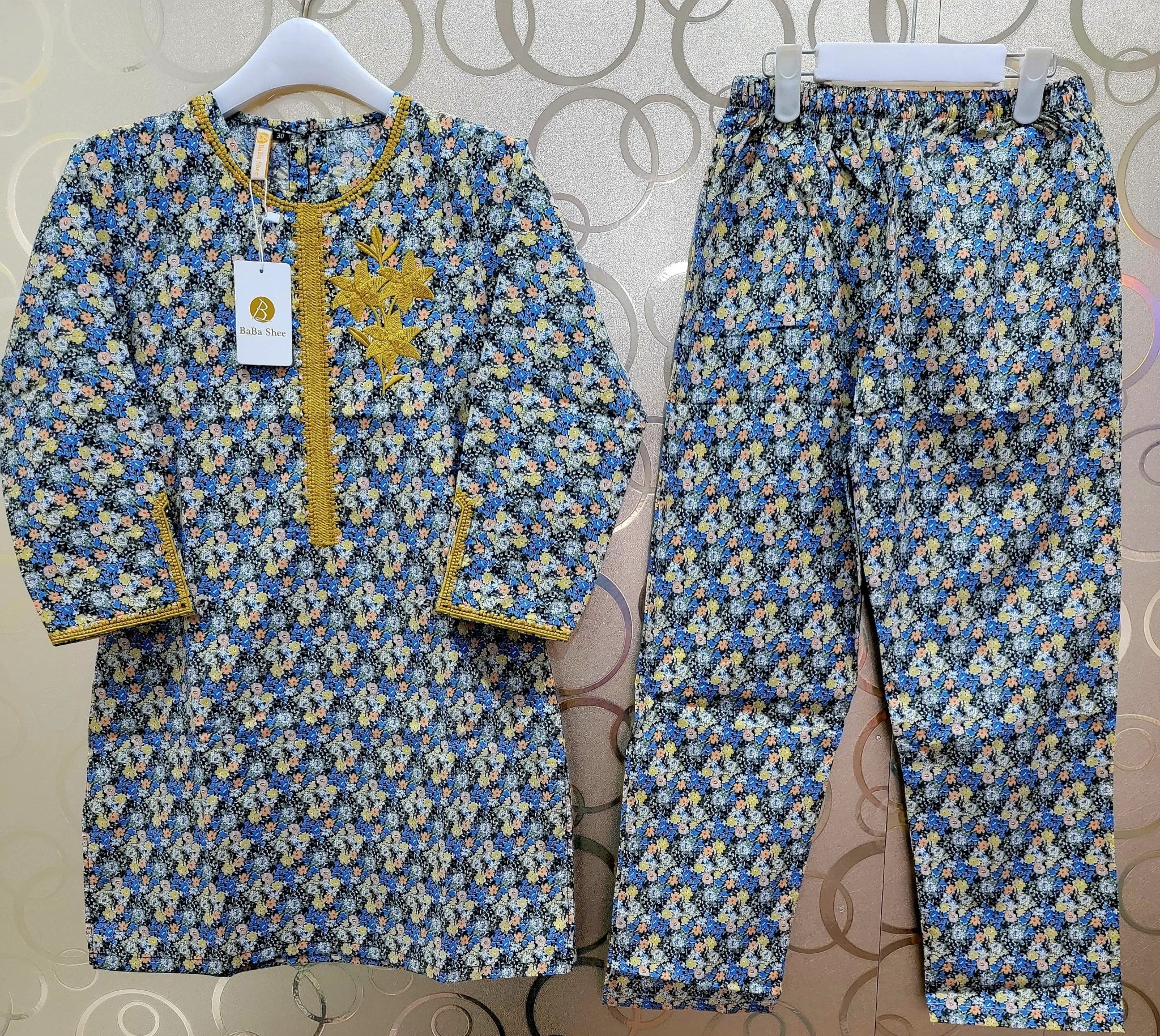 Long sleeve Cotton Lawn Kurta Capri - BaBa Shee