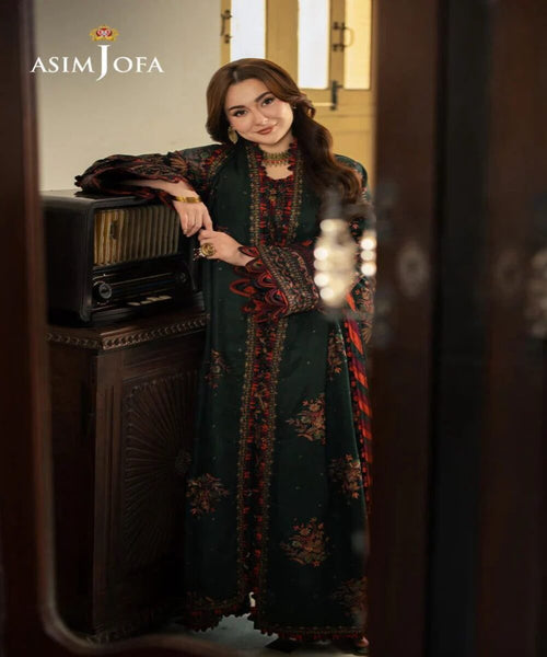 BaBa Shee Luxury Heavy Embroidered Lawn 3-Piece Suit With Chiffon Dupatta – ASIM JOFA Edition