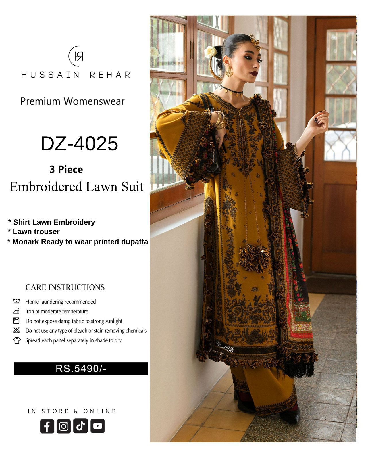 Alhamdulillah – Fresh Arrival! HUSSAIN REHAR 4025 (Summer Luxury Edition)