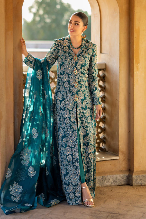 Bareeze Luxury Embroidered Lawn Collection 2026 – 3 Piece Unstitched Suit with Bamber Chiffon Dupatta
