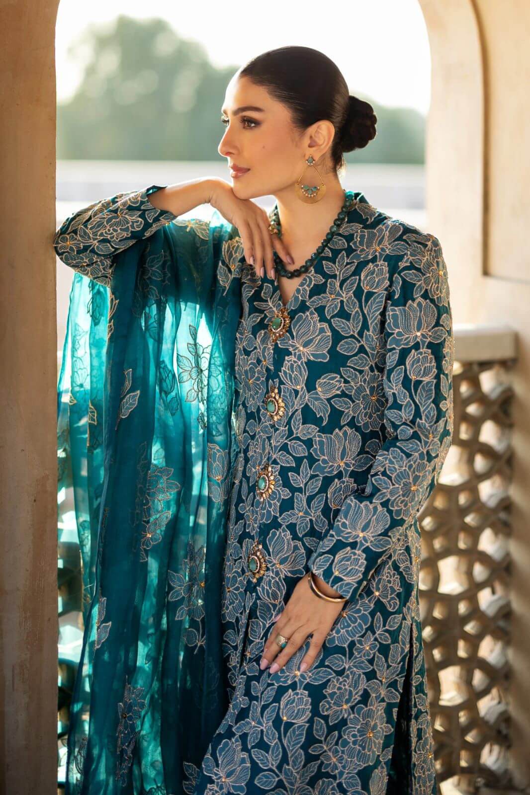 Bareeze Luxury Embroidered Lawn Collection 2026 – 3 Piece Unstitched Suit with Bamber Chiffon Dupatta